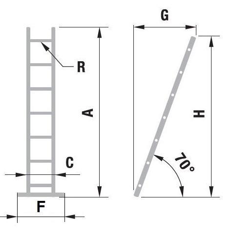 Žebřík jednodílný EUROSTYL