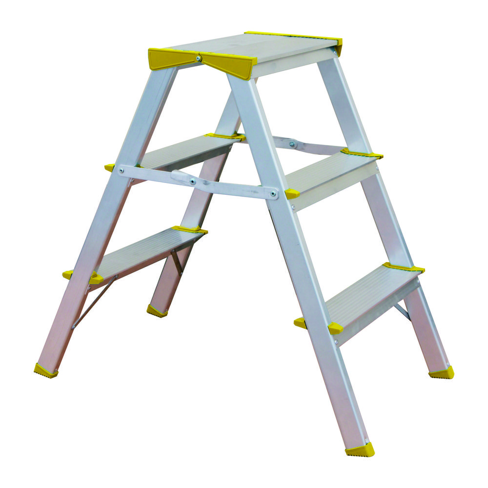 Schůdky oboustranné hliníkové EUROSTYL se zámkem - EN14183