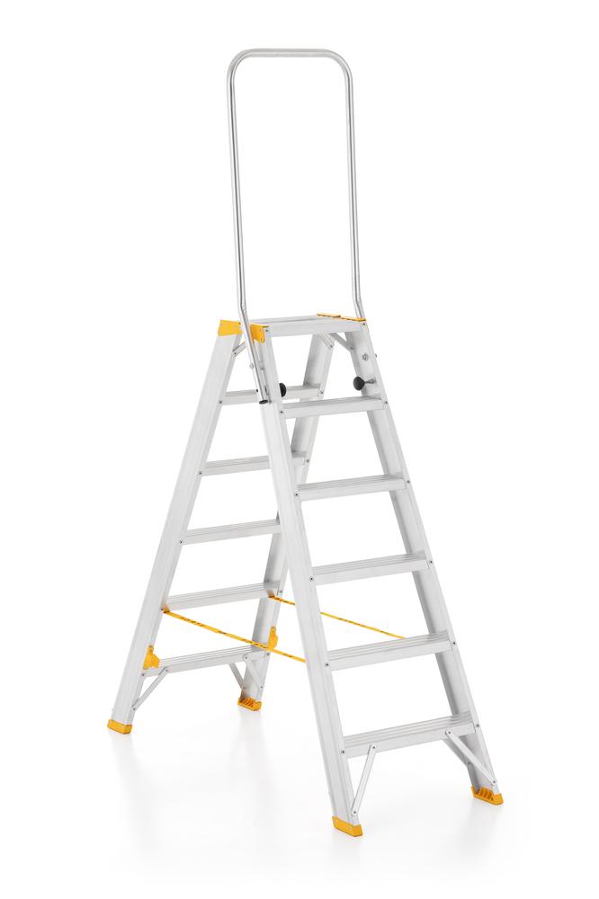 Schůdky oboustranné hliníkové FORTE s madlem